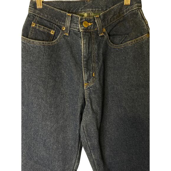 Vintage L.L. Bean Flannel Lined Relaxed Fit Jeans Women's Size 4 Tall - Picture 2 of 13